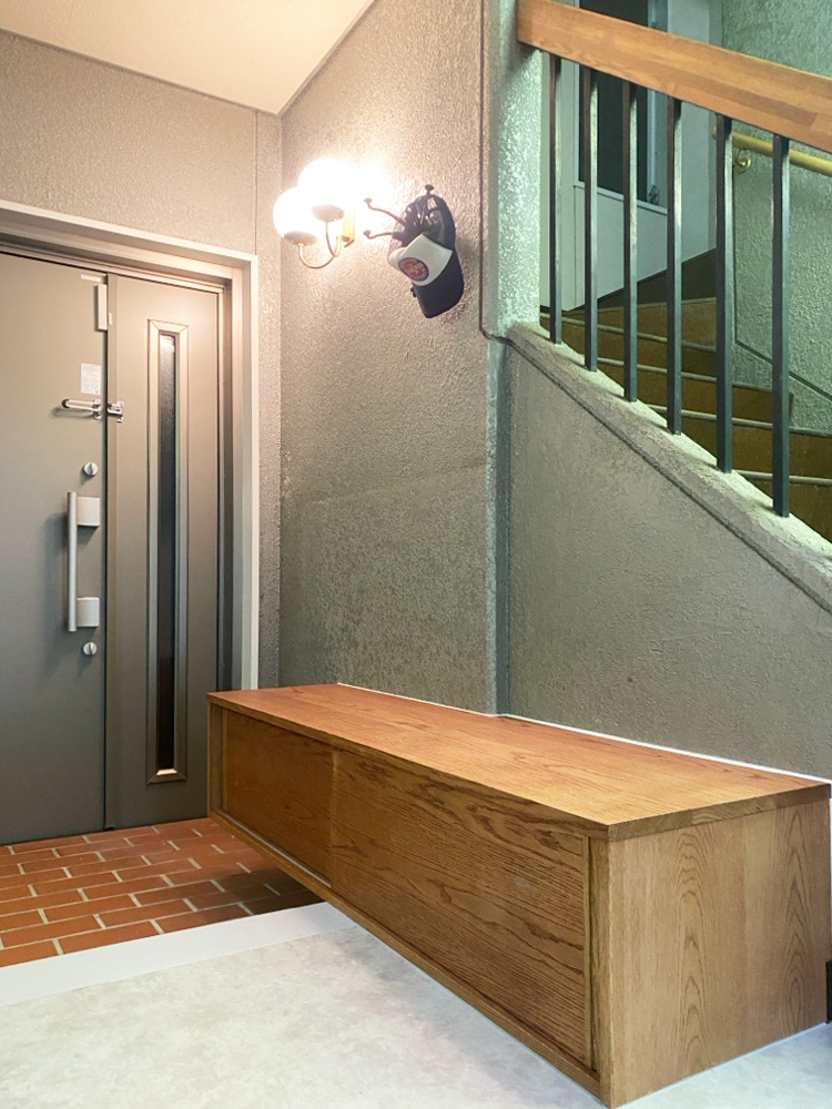 オーダー家具・チェリーの玄関収納／関東・静岡