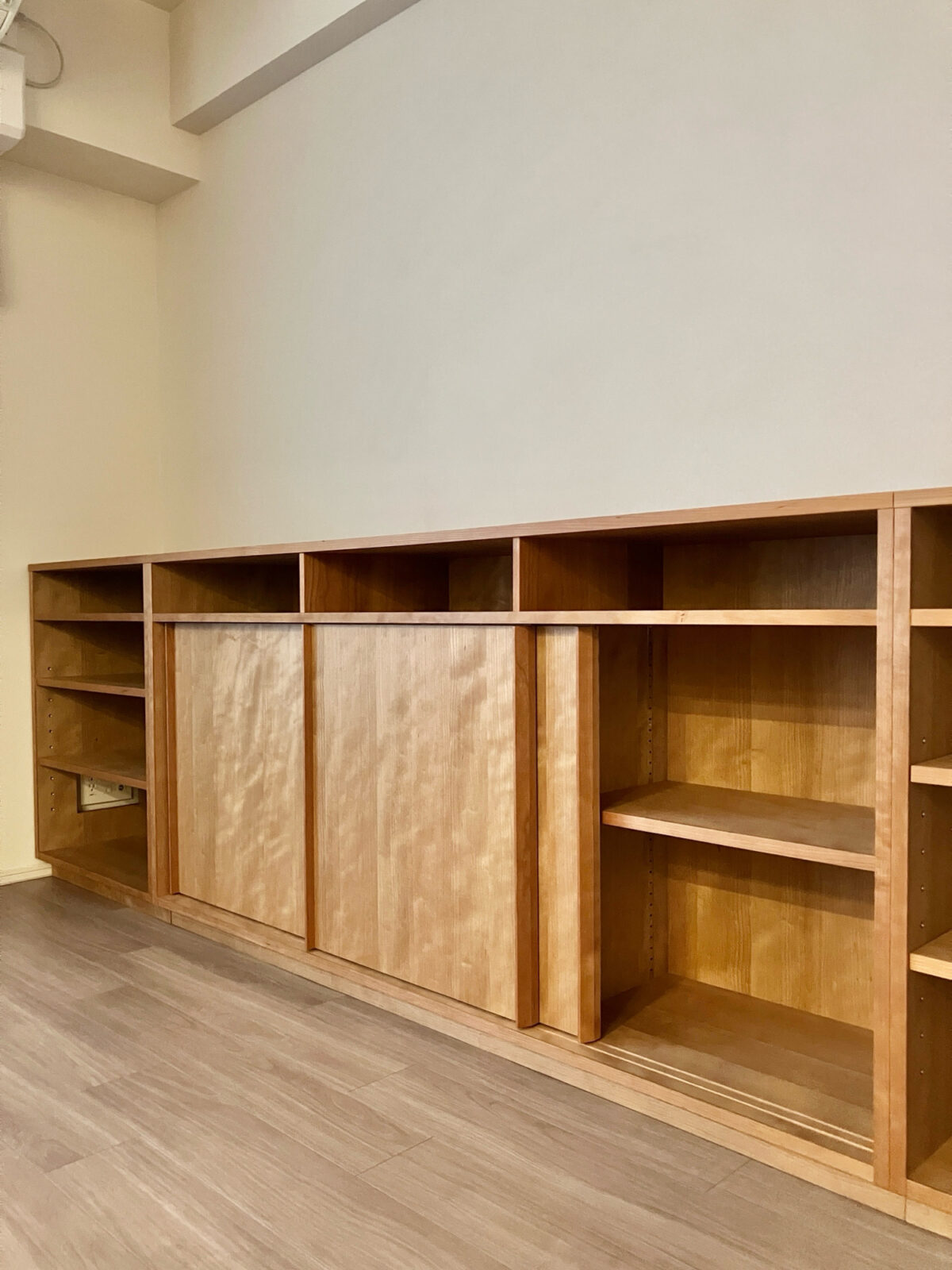 オーダー家具・チェリーのリビング収納／関西・大阪