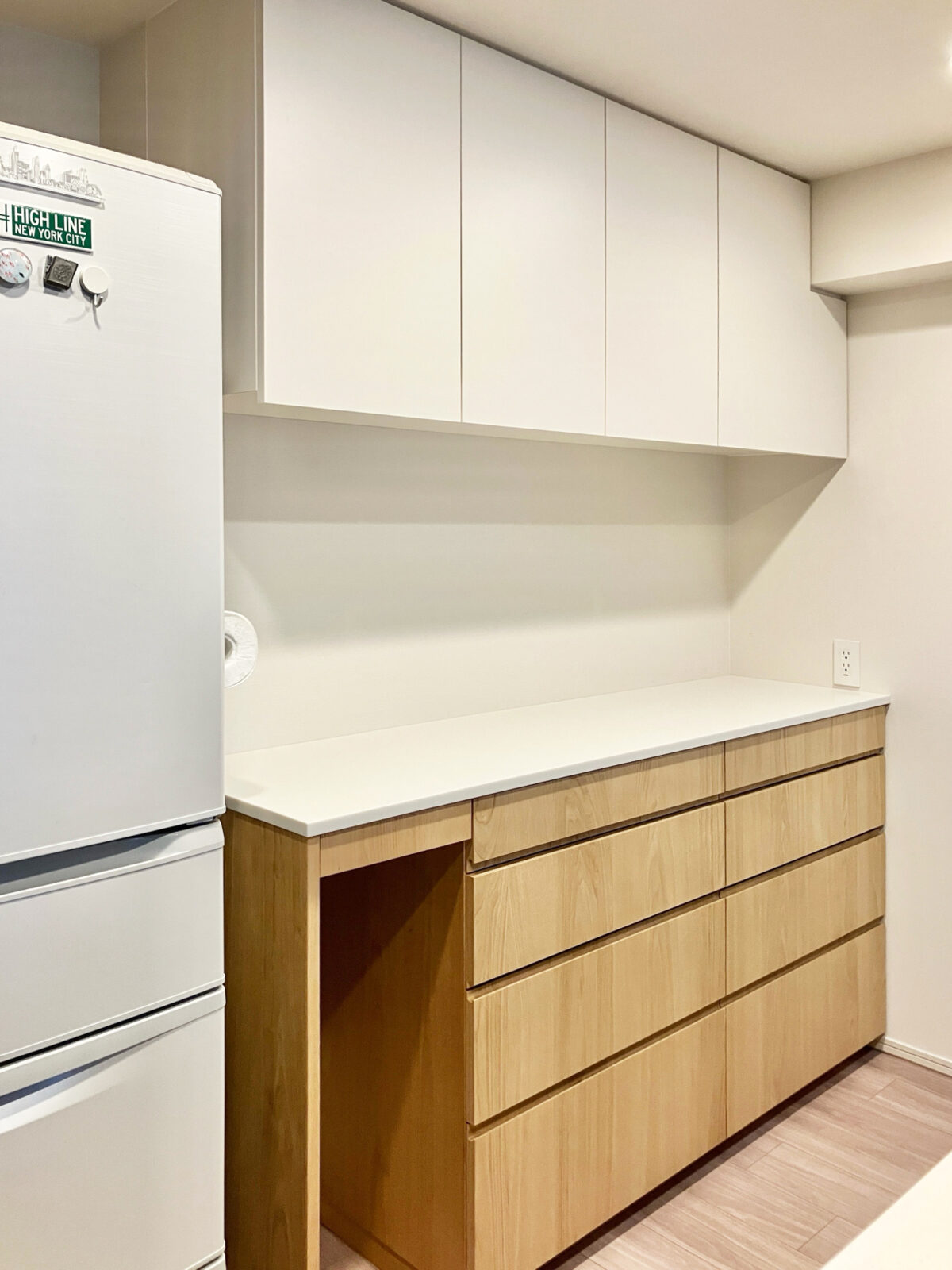 オーダー家具・クリ＆メラミンのカップボード／関西・大阪