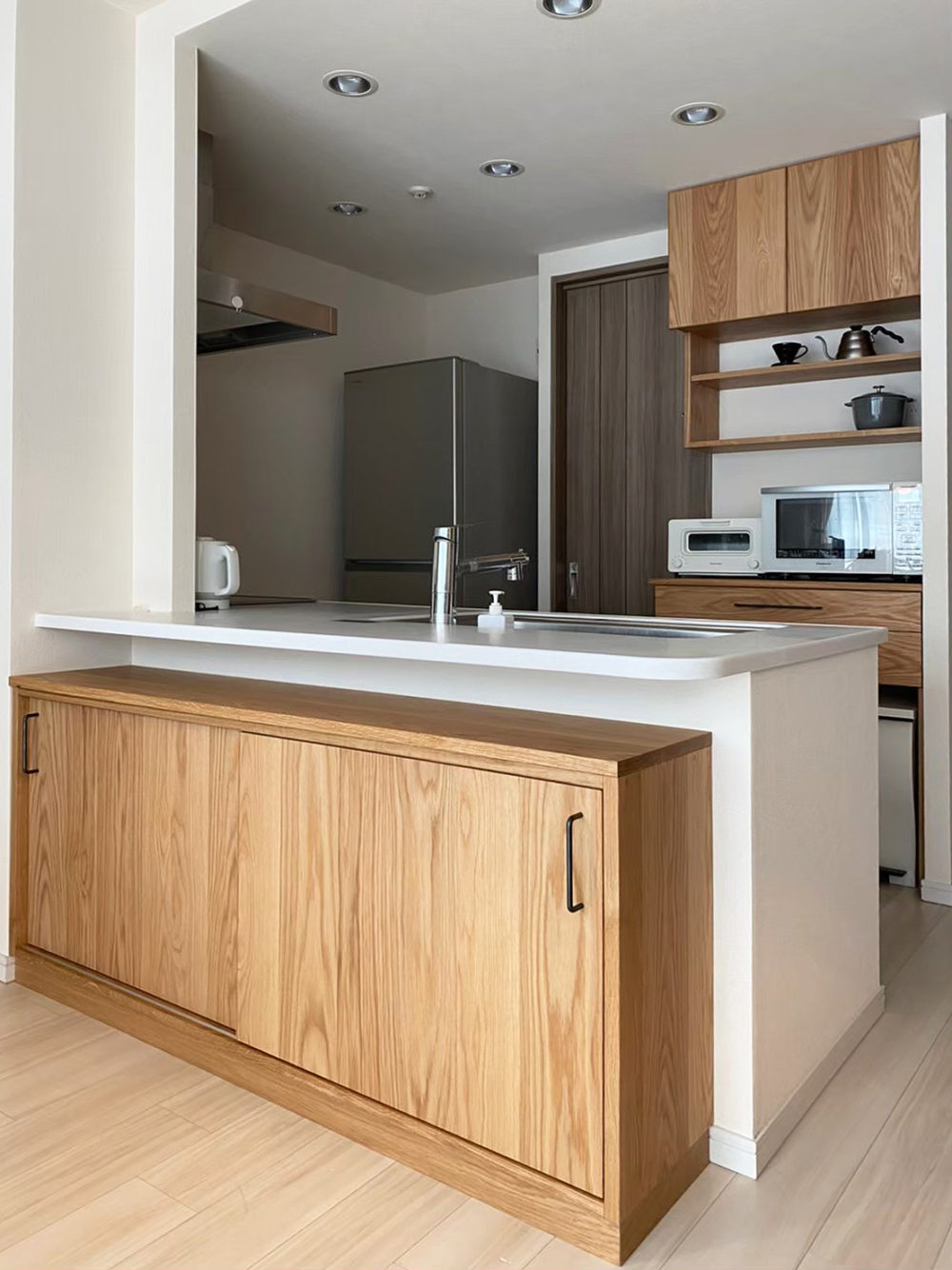 オーダー家具・オークのカップボード・食器棚／東海・愛知