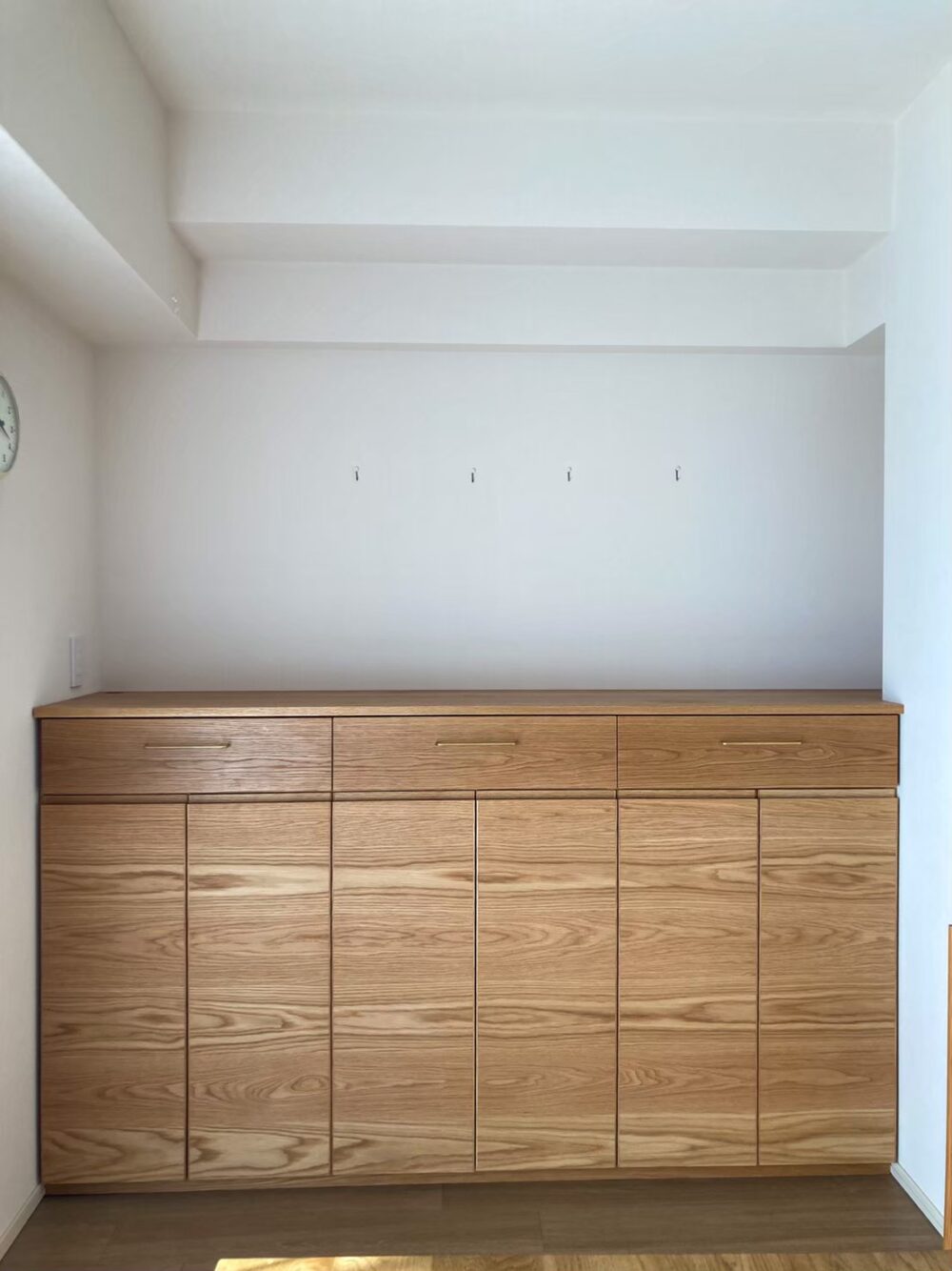 オーダー家具・オークのリビング収納／関西・大阪