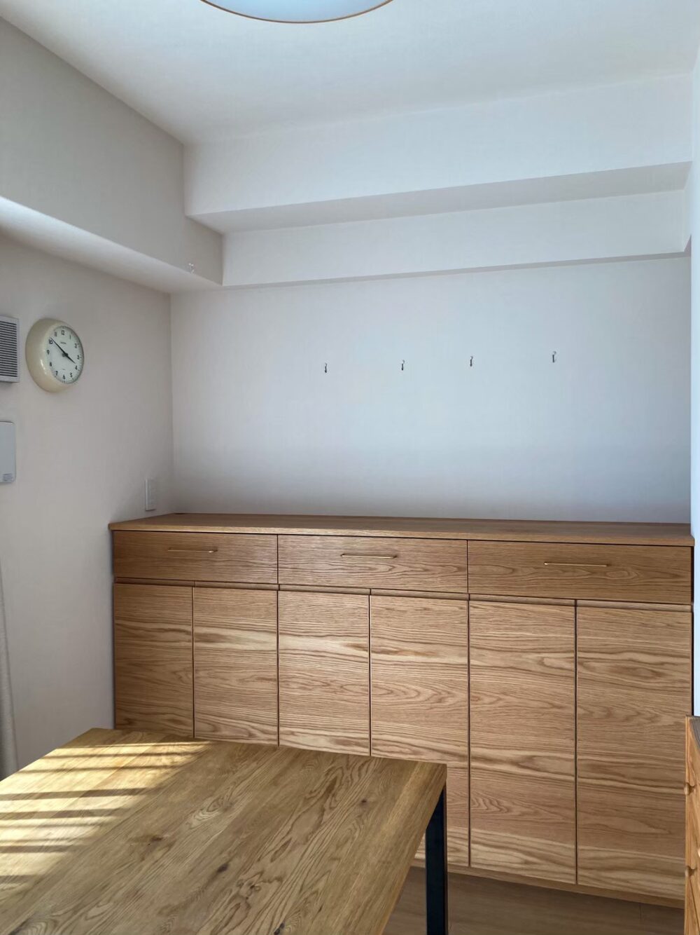 オーダー家具・オークのリビング収納／関西・大阪