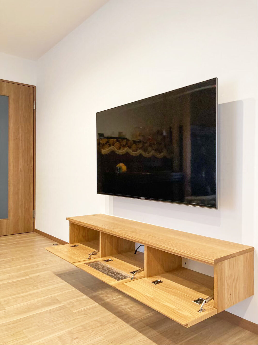 オーダー家具・オークのテレビボード／関西・大阪