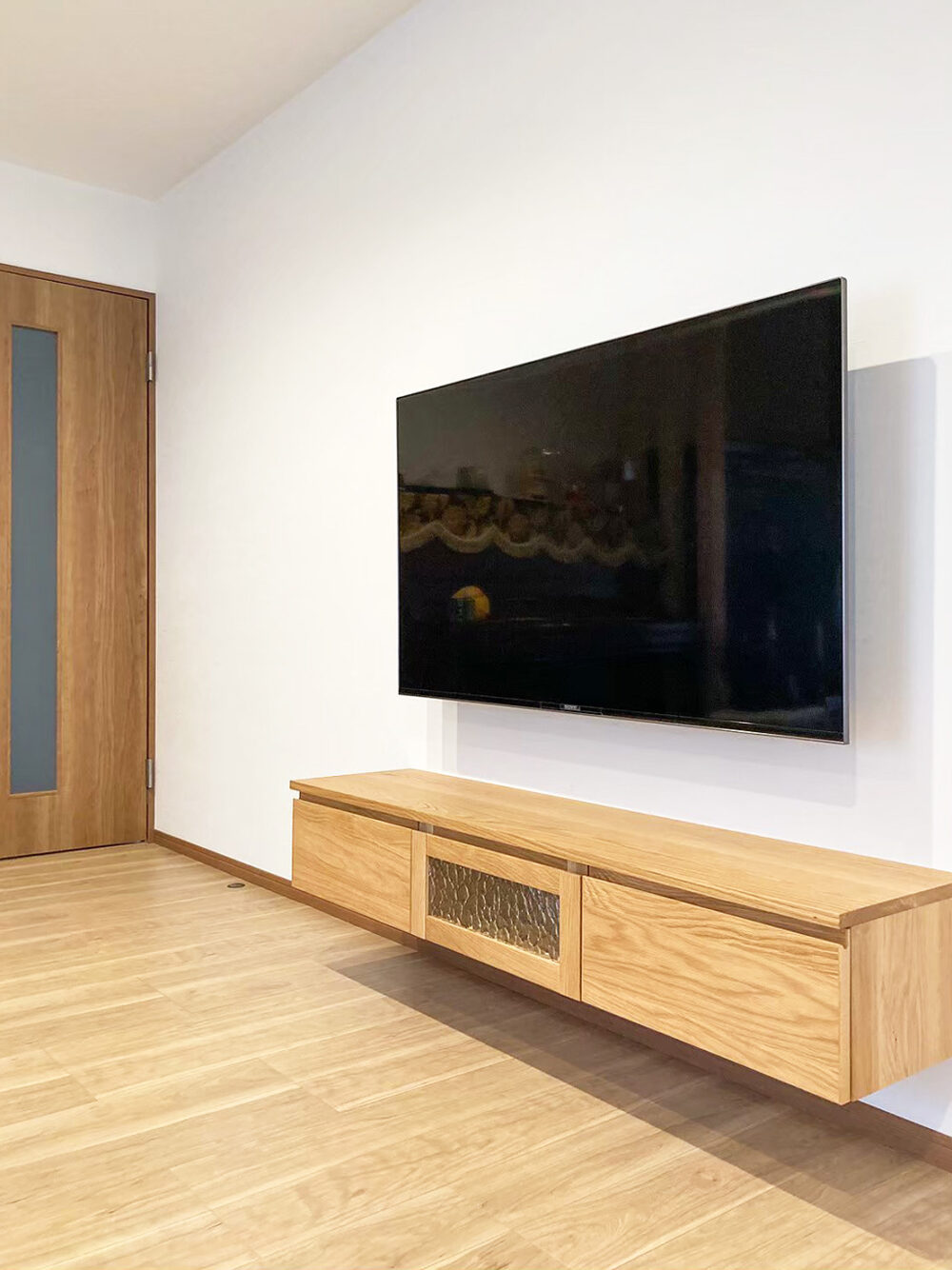 オーダー家具・オークのテレビボード／関西・大阪