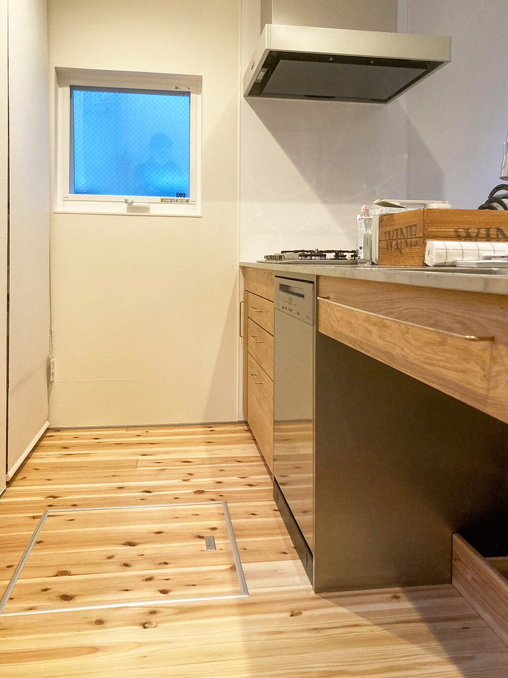 オークのキッチン下収納・カップボード／関西・兵庫