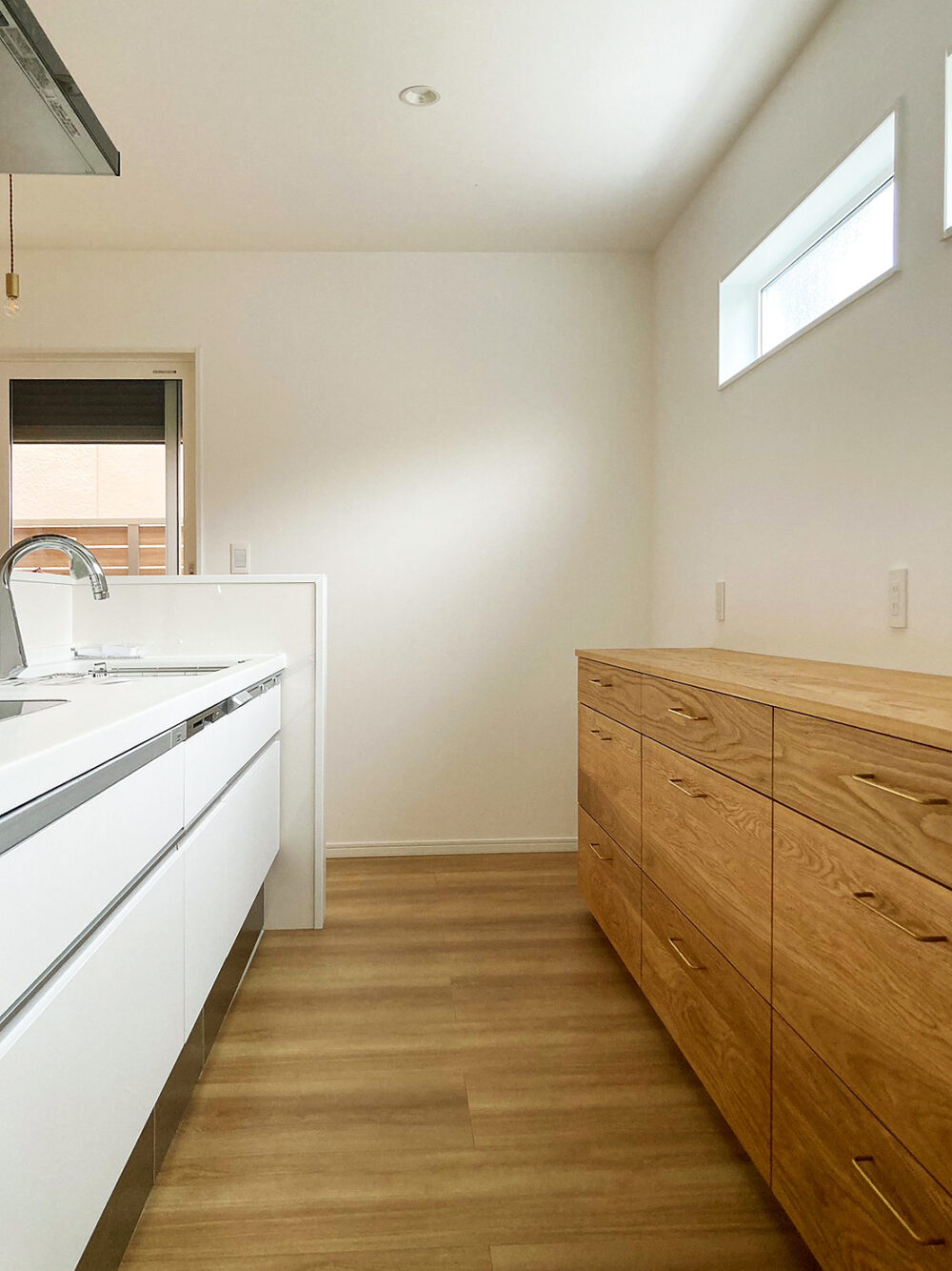 オーダー家具・オークのカップボード・トイレ棚/関西・奈良