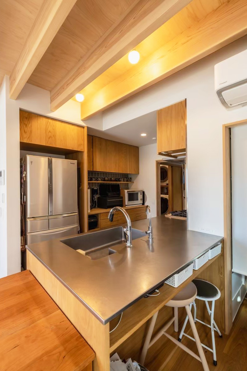 オーダー家具・オークのカップボード・冷蔵庫上収納/関西・兵庫