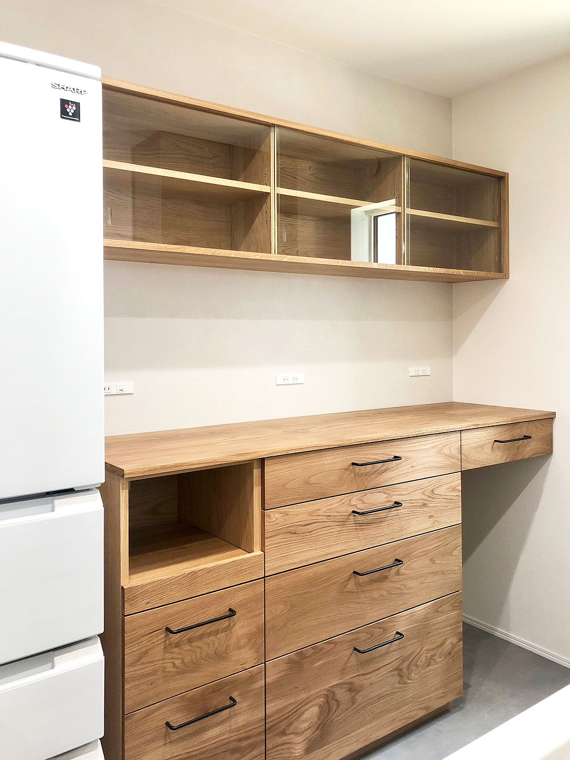 オーダー家具・オークのカップボード／関西・兵庫