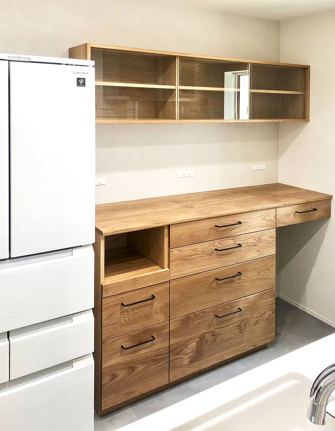 オーダー家具・オークのカップボード／関西・兵庫