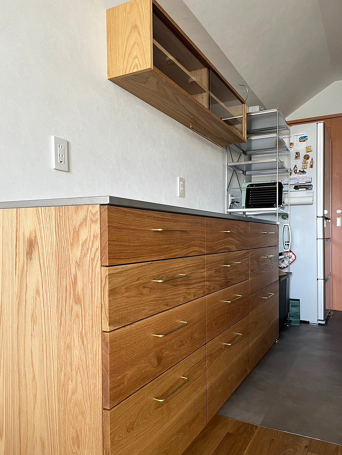 オーダー家具・オークのカップボード／関西・兵庫