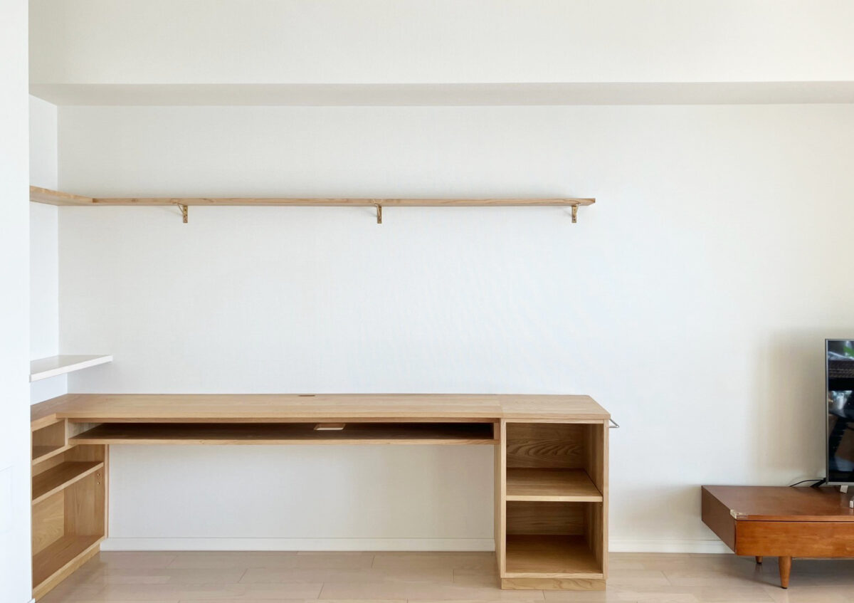 オーダー家具・クリのデスク・飾り棚／関西・大阪