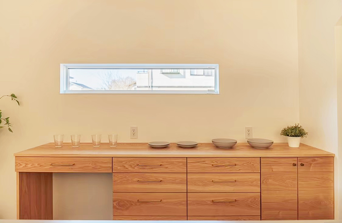 オーダー家具・タモのカップボード/関東・茨城