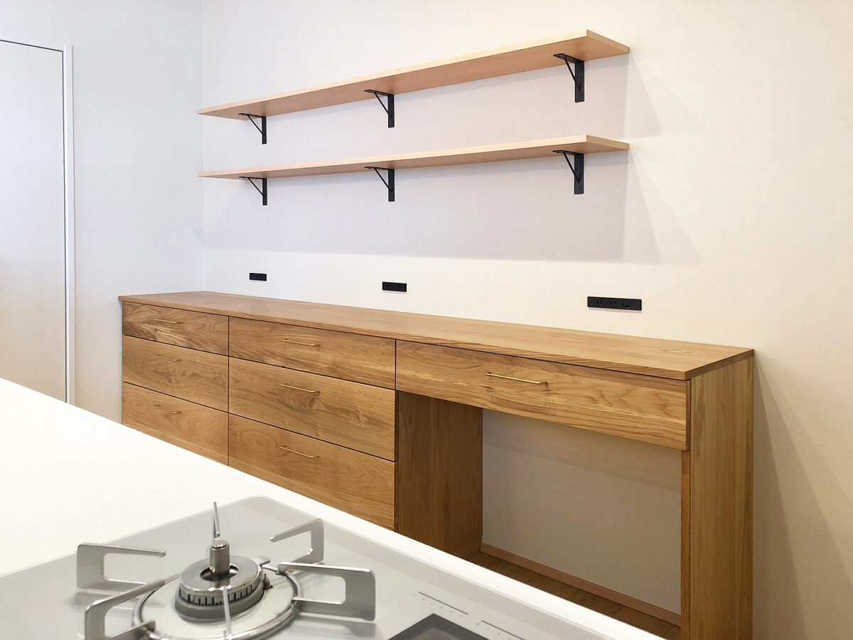 オーダー家具・オークのカップボード/関西・兵庫