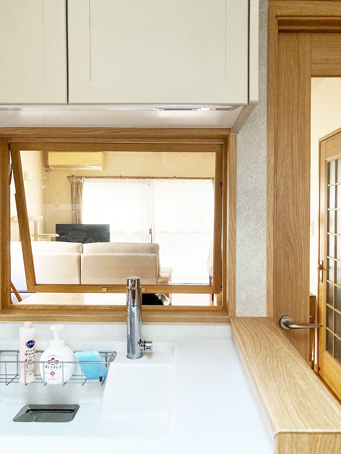 オークの建具・室内窓／関西・京都