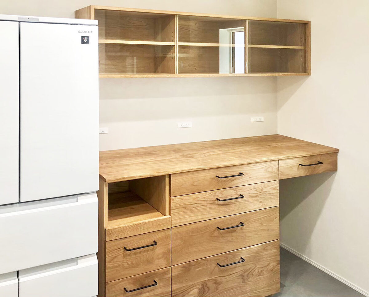 オーダー家具・オークのカップボード／関西・兵庫